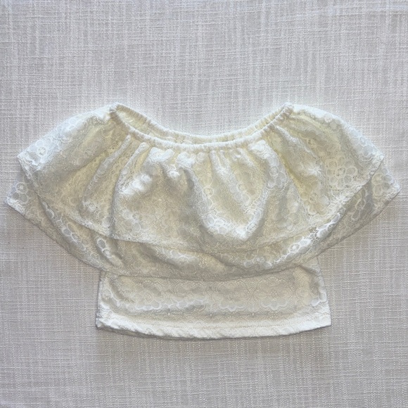 Other - White Lace Off-Shoulder Top